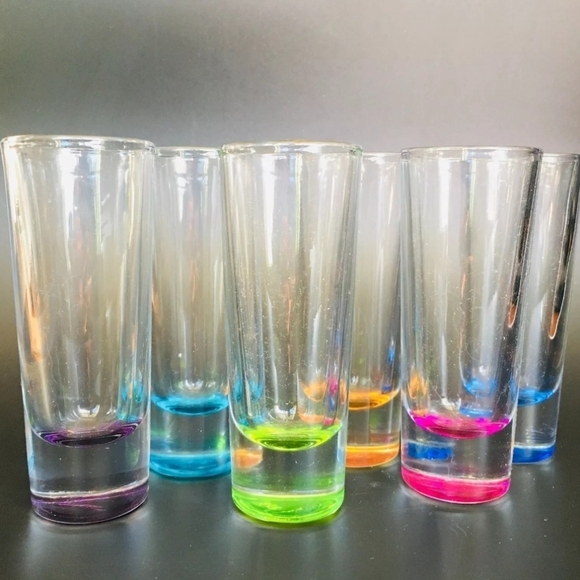 Pier 1 Imports 6-Piece Colors Shot Glass Set Glasses - Picture 3 of 7